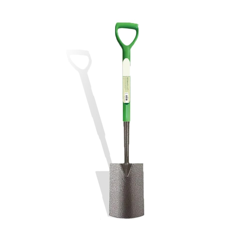 Heavy duty Ergonomic Carbon Steel Garden Spade, Outdoor Digging Spade for Planting, Gardening With D Shaped Handle - 7.5 x 19.5 x 92cm