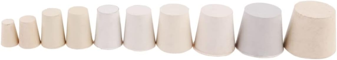20pcs Rubber Stoppers Tube Plugs Sealing Caps for Industrial Lab and Household Use Random and White Colors