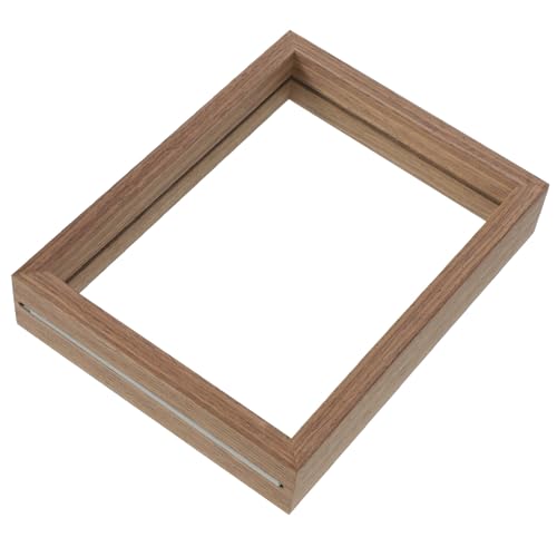 RORPOIR Marco de Decorativo con Tablero de Densidad, Diseño Artístico de Doble Cara para Exhibición de Secas, Marco Rectangular de 8 Pulgadas para Escritorio y Hogar