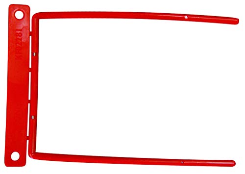 Q-Connect KF02281 Magi-Clip Archivbinder Archivclip Metallclip mit Plastikdeckleiste und Beschriftungsetikett|100er Pack|Farbe: Rot|D-Clip ideal Für 8cm Lochung|für Büro und Schule Zeitschrifte