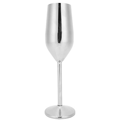 Catálogo para Comprar On-line Copas alargadas de champán Top 5. 44 Copas de Champán Copa de Vino de Acero Inoxidable 304 Copas de Champán Copas para Beber 220 ml para Banquete de Fiesta de Bar (Plata)