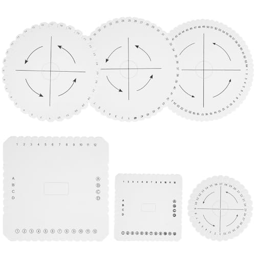 6 Pièces Disque à Tresser Kumihimo, Kumihimo Disque Rond et Carré en Mousse Le Bord Comporte Entre 32-64 Rainures, Adaptés à la Fabrication de Bracelets, Colliers, Porte-Clés et Colliers pour Chiens