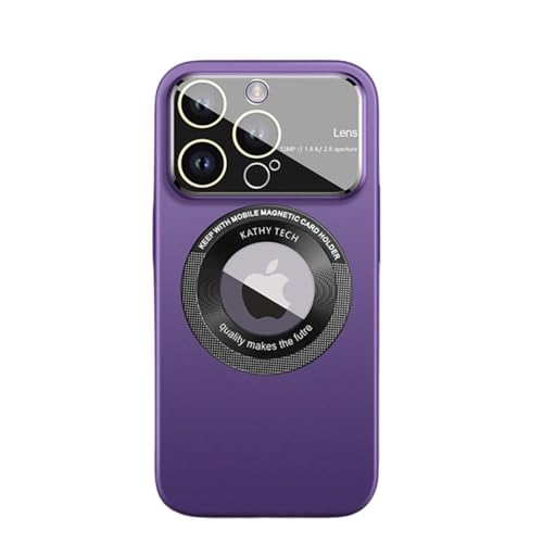 Étui magnétique iPhone 15 Plus violet pour éviter les rayures de l'objectif photo