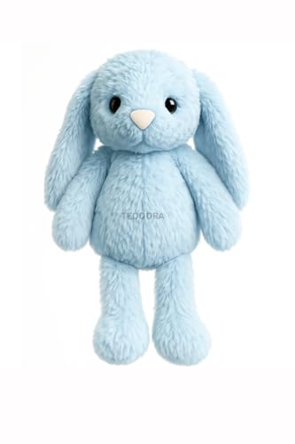 Image of Bunny Soft Toy for Girls Boys Kids,Sky Blue,Teddy Rabbit Animal Plush Stuffed Baby Teddy Gift Birthday, 25cm