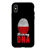 Custodia per iPhone X/XS It's In My DNA Polonia L'Impronta Della Bandiera Polacca