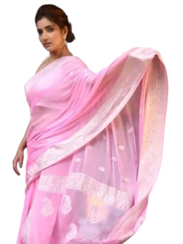 Image of Flosive Women's Cotton Saree With Blouse Piece