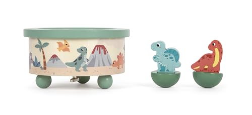 small Foot Spieluhr „Dino“, Klassische Spieldose aus FSC 100%-zertifiziertem Holz, für Kinder ab 3 Jahren, 12628