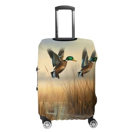 Hunting Flying Wild Luggage Cover, Washable Elastic Suitcase Cover Protector Fit 18-32 Inch Luggage4