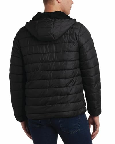 Image of Perry Ellis Mens Puffer Jacket - Quilted Packable Down Winter Jacket with Hood - Lightweight Winter Coat for Men