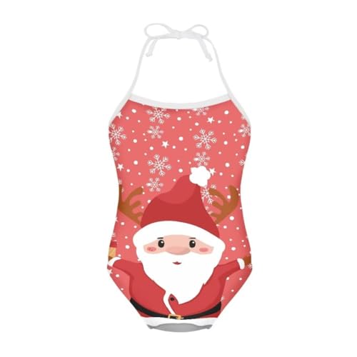 Image of Girl Funny Cute Beach Sport Halter One Piece Swimsuit Bathing Suit for 3-10 Year