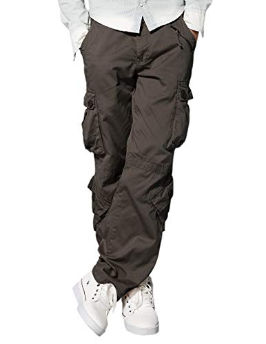 Image of Match Men's Wild Retro Multi-Pockets Utility Casual Cotton Cargo Trousers #3357