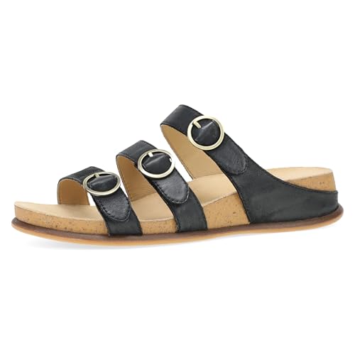 Image of Dansko Campbell Slip-On Wedge Sandal for Women -Low Profile Wedge with Arch Support, Adjustable Fit for Walking Comfort