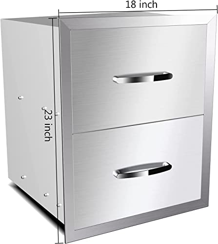 Outdoor-Kitchen-Drawer-Stainless-Steel-Access-Drawers-for-Outdoor-Kitchen-Island-Grill-Station18W-X-23H-X-23D-Double-Drawers Outdoor Kitchen Drawer Stainless Steel Access Drawers for Outdoor Kitchen Island Grill Station18W X 23H X 23D Double Drawers