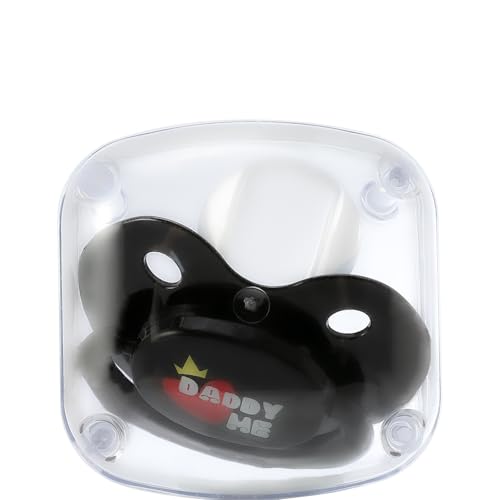 Image of Bigshield Sized Pacifier - Cute Paci Black for Anxiety - Soft Silicone Large Binky for Autism - Stress Relief Relaxation Aid