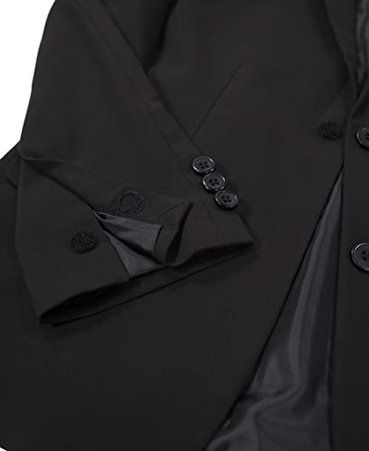 Van Heusen Boys' Adaptive Flex Stretch Suit Jacket, Faux Buttons & Velcro Closure, Black, 10 Husky - image 3