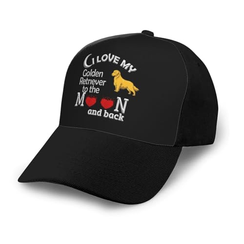 Love Golden Retriever Unisex Classic Adjustable Curved Brim Baseball Cap, Trucker Hat