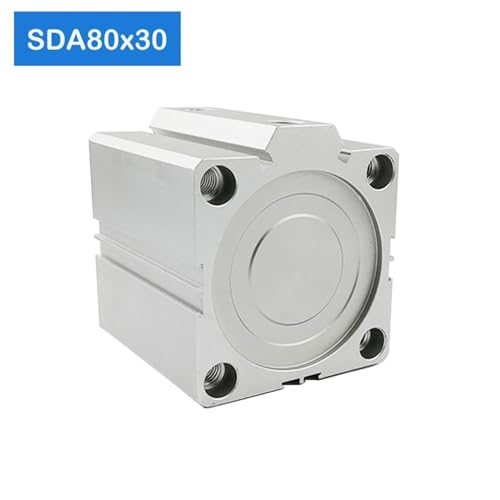 Vérin pneumatique compact SDA80X30 à double action - Course 80 mm