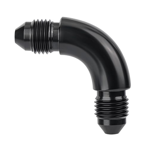EVIL ENERGY 3AN Male to 3AN Male 90 Degree One Piece Full Flow Swivel Coupler Union Fitting Adapter Aluminum