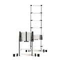 Home Loft/Rooftop Telescopic Extension Ladder 15 16.5 18 20 30 Ft, Aluminum Folding Telescoping Ladder with Stabiliser and Wheels, Load 150KG