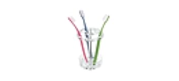 iDesign Toothbrush Holder for Normal to Large Toothbrushes, Spin Brushes, and Toothpaste, The Eva Collection - 3.75