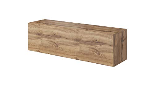 E-com - Mueble TV Salon Moderno Mesa Television Fay - 140 cm - Wotan Roble