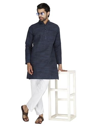 Image of Men's Khadie Cotton Relaxed Straight Kurta