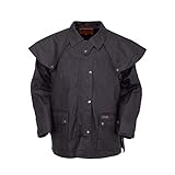 Outback Trading Company Unisex 5008 Bush Ranger Waterproof Breathable Long Sleeve Oilskin Cotton Western Duster Jacket, Black, XX-Large
