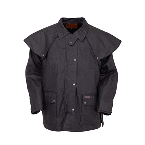 Image of Outback Trading Company Unisex 5008 Bush Ranger Waterproof Breathable Long Sleeve Oilskin Cotton Western Duster Jacket