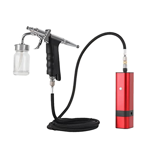 Universal Paint Spraye Cordless Airbrush Kit with Siphon Trigger Type Spray Gun for Art Model Body Paint Artist Makeup Nail Tattoos Cake Tools Painting, Varnishing,Lacquering