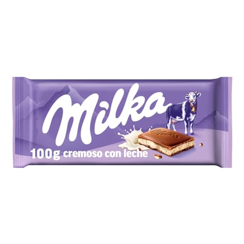 Milka, Tableta de Chocolate con Leche de los Alpes con Relleno Cremoso, 100 g