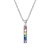 Suplight-Hypoallergenic-925-Sterling-SilverStainless-Steel-LGBT-BarDog-TagBead-Pendant-Necklace-Custom-Engraved-Rainbow-Flag-Lesbian-Gay-Pride-Jewelry-for-Men-Women-with-Gift-Box 925 Sterling Silver LGBT Pride Necklace Love Wins Equality Jewlery Platinum Plated Cubic Zirconia Crytal Bisexual Bi Lesbian Gay Flag Pendant Necklaces for Girls Women