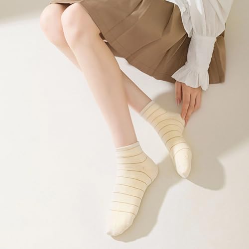 Striped Ankle Socks for Women Cute Summer Fashion Breathable Soft Cotton Athletics Casual Socks Gifts3