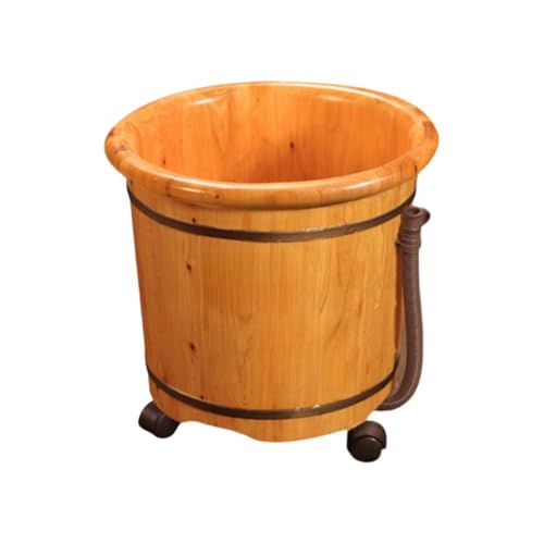 Baños de pie bañera de Madera con Tapa de Madera de Madera Hecha a Mano de Madera de Madera de Madera de pie de pie de pie Pedicura tazón SPA Masaje de pedicura barriles Cuidado de pies Accesorios de