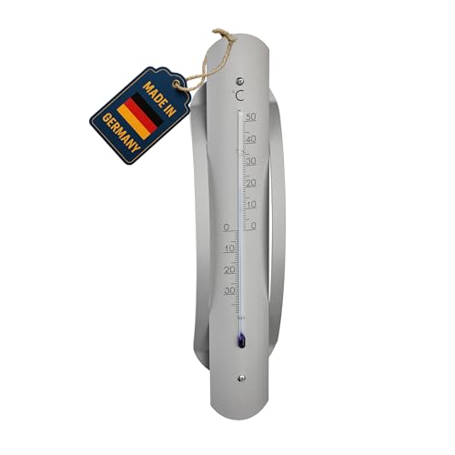 TFA Dostmann Analoges Innen-Außen-Thermometer, wetterfest, aus Aluminium,...