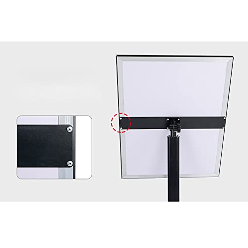 Support d'affiche sur pied réglable A3 en aluminium argenté robuste - 7