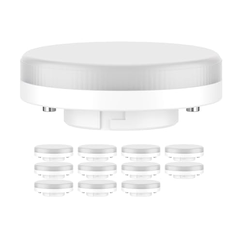 ledscom.de 12 Pieces GX53 LED Bulb, Warm White (2700 K), 6.2 W, 509lm, 97°, matt, 509lm (6.2w) / Light Colour: Warm White