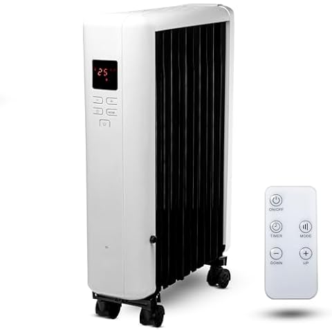 CUQOO 2500W Portable Oil-Filled Radiator Heater Cover