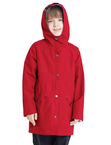 Image of Wantdo Boys & Girls Waterproof Rain Jacket Lightweight Rain Coat Hooded Windbreaker