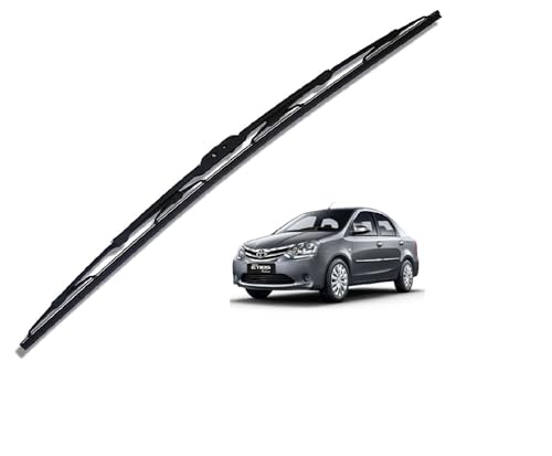 Image of Euro Care Metal Type Wiper Blade Compatibility with Etios Windshield Car Wiper Blade Size D-26