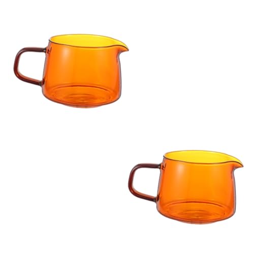 COLLBATH 2 Pcs Coffee Kettle Pot Glass Kettle Multi-functional for Tea Milk Heat-resistant Kitchen Supply