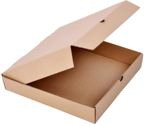 8" Premium Kraft Pizza Boxes Take Out Containers (10 Pack) (8" Length X 8" Width X 1.7" Depth) #TOP1