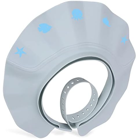 CUSCHCO® Duschhaube Kinder - Blau - Extrem wasserdicht bei angenehmen Komfort - Haarwaschhilfe Kinder mit extra leichter Verschlusstechnik Cover