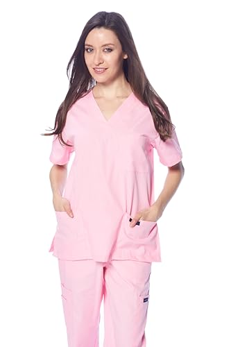 Image of Dagacci Scrubs Medical Uniform Women and Man Scrubs Set Medical Scrubs Top and Pants