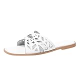 Schuhe Damen Frauen Sandalen Damenfashion-feste flache geschnitzte Hausschuhe Sandalen-Freizeitschuhe Schuhe Für Einlagen Damen Modern