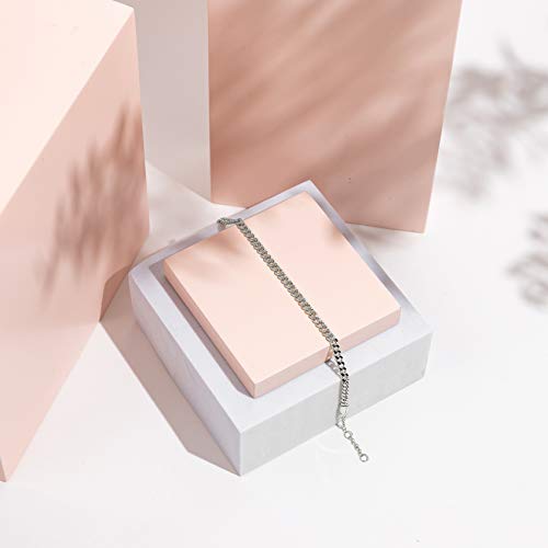 Image of PAVOI 14K Gold Plated Paperclip /Curb /Figaro Chain Adjustable Bracelet for Women
