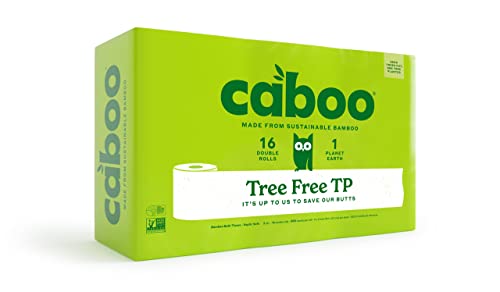 Caboo Tree-Free Bamboo Toilet Paper, Septic Safe Biodegradable Bath Tissue, Eco Friendly Soft 2 Ply Sheets, 300 Sheets Per Roll, 16 Double Rolls Caboo Tree-Free Bamboo Toilet Paper, Septic Safe Biodegradable Bath Tissue, Eco Friendly Soft 2 Ply Sheets, 300 Sheets Per Roll, 16 Double Rolls