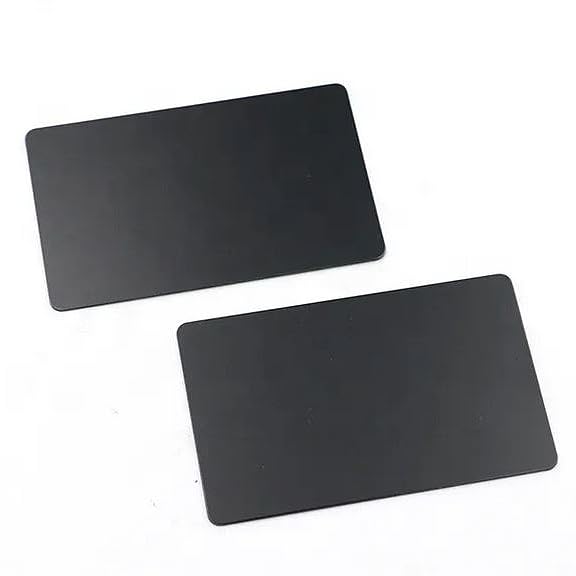 150 Stück Schwarze Aluminium Visitenkarten Rohlinge Blanko 86x54 Mm - Metall Karten Für Laser & Tintenstrahl
