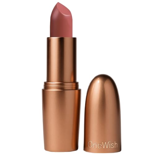 Image of One Wish Creamy Matte Lipstick Long Lasting for Women - Bare & Bold Shade 07 | Full Coverage | Creamy Formula | Vitamin E, Almond Oil & Shea Butter for Moisturising Lip | 8 Hrs Lasting | Smooth Finish | 3.8 gm