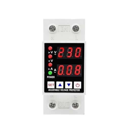 Relais de protection surtension et sous-tension 40A Rail Din réglable pour maison connectée