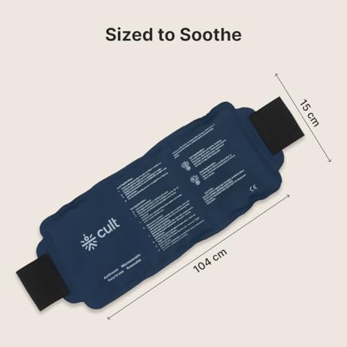 Image of Cult Reusable Gel Pack - Hot & Cold Therapy for Knees, Neck, Back, Shoulders - Pain Relief Pack, Skin-Friendly & Portable